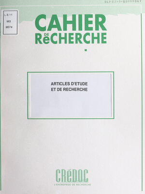 cover image of Articles d'étude et de recherche
